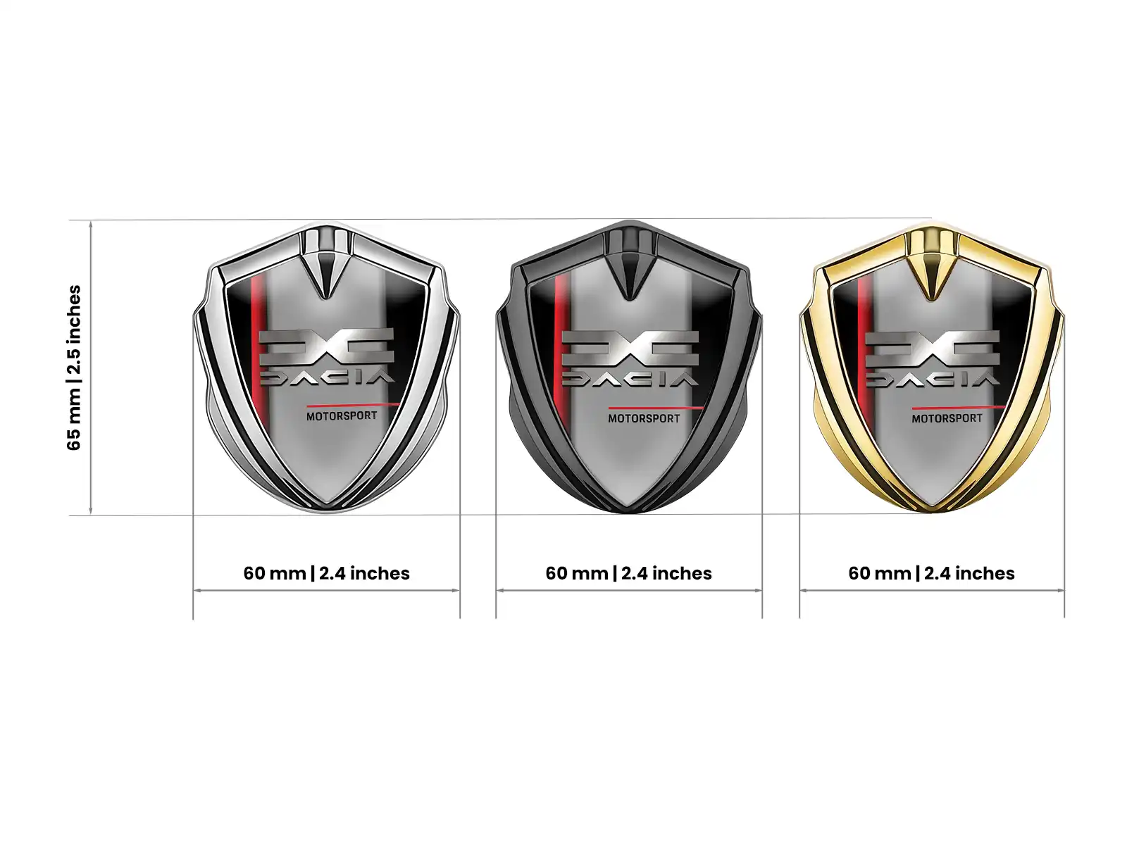 Dacia Badge Logo Auto Look Moderno Stile High-End